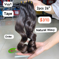 26" 2pcs Natral Wavy