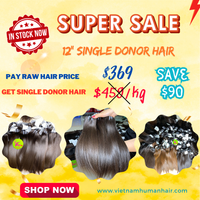 12" single donor hair super deal