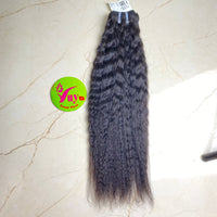 Yaki straight double drawn raw hair bundle