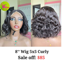 8'' Wig 5x5 Curly