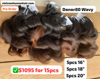 [PRE-ORDER] DEAL 15pcs Natural straight single donor hair (5pcs 16" and 5pcs 18" and 5pcs 20")