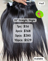 3pcs 20" Straight Single