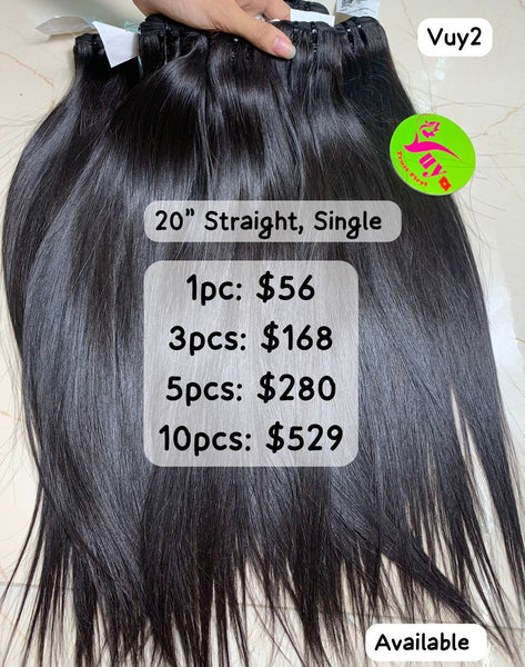 3pcs 20" Straight Single